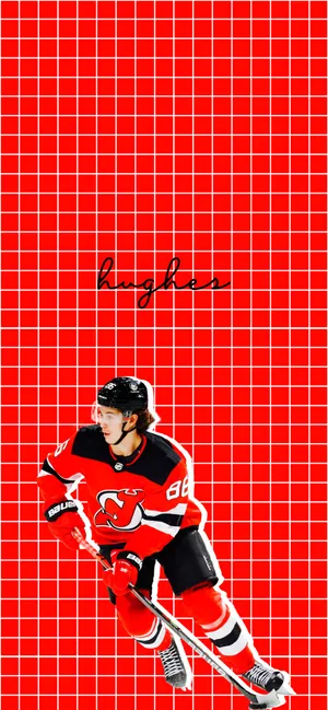 Jack Hughes Skating Wallpaper