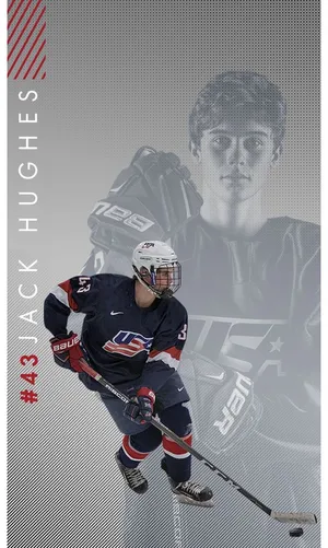 Jack Hughes Usa Hockey Wallpaper