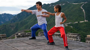 Jackie Chan Demonstrating Karate Techniques Wallpaper