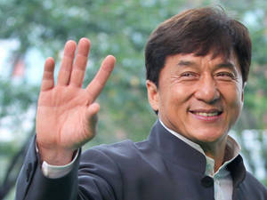 Jackie Chan Waving Hand Wallpaper