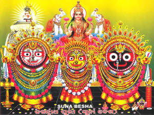 Jagannath With Hindu Deities Wallpaper