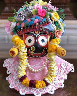 Jagannath With Pearl Necklace Wallpaper