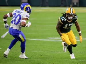 Jalen Ramsey Rams And Davante Adams Packers Wallpaper