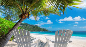 Jamaica Beach White Chairs Wallpaper