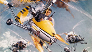 James Bond On Yellow Plane Wallpaper