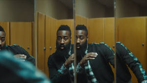 James Harden Mirror Reflection Wallpaper