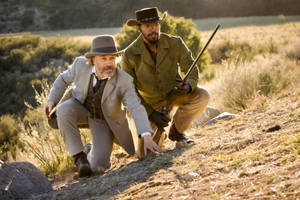 Jamie Foxx And Christoph Waltz In Django Unchained Wallpaper