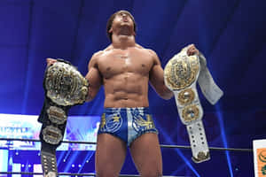 Japanaese Wrestler Kota Ibushi 2021 Iwgp Intercontinental Champion Wallpaper