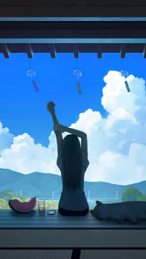 Japanese Aesthetic Iphone Mountain Scenery Wallpaper