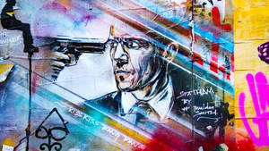 Jason Statham Street Art Wallpaper