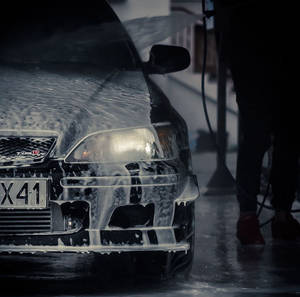 Jdm Car In Car Wash Wallpaper