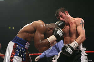 Jeff Lacy Clinching On Joe Calzaghe Wallpaper