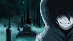 Jeff The Killer In His Chilling Form Wallpaper