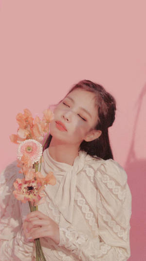 Jennie Floral Blackpink Aesthetic Wallpaper