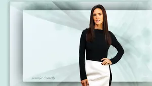 Jennifer Connelly Black And White Outfit Wallpaper