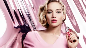 Jennifer Lawrence Baby Pink Wallpaper