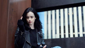 Jessica Jones With Binoculars Wallpaper