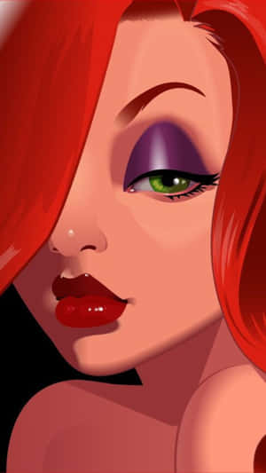 Jessica Rabbit Close Up Illustration Wallpaper