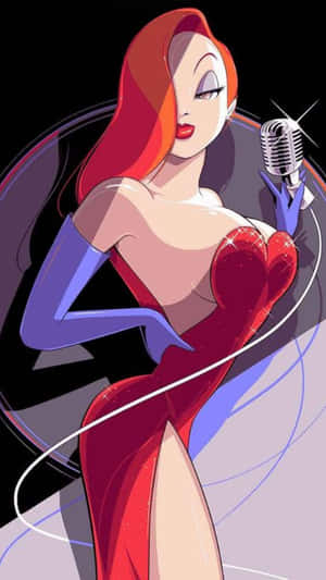 Jessica Rabbit Singing Illustration Wallpaper