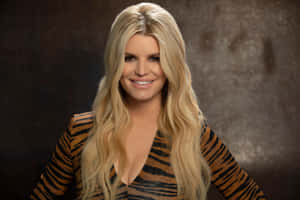 Jessica Simpson In Zebra Print Wallpaper