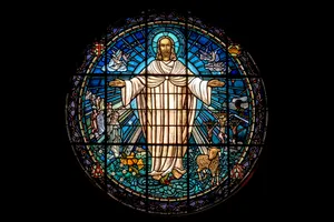 Jesus Is King Stained Glass Wallpaper