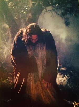 Jesus Praying In Contemplation Wallpaper