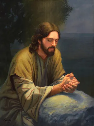 Jesus Praying In The Garden Of Gethsemane Wallpaper