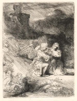 Jesus Praying In The Garden Of Gethsemane Wallpaper