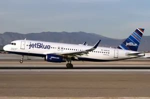 Jetblue Airways Plane On Airport Runway Wallpaper