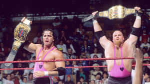 Jim Neidhart And Bret Hart, The Foundation Of Hart Foundation Wallpaper