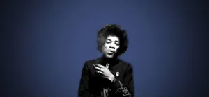 Jimi Hendrix Indigo Background Wallpaper