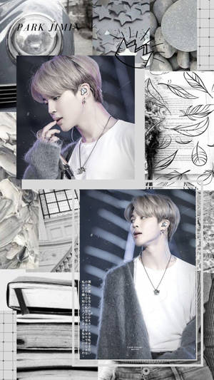 Jimin Grey Aesthetic Wallpaper