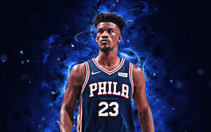 Jimmy Butler Blue Philly Jersey Wallpaper