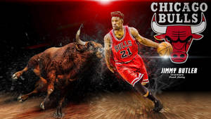 Jimmy Butler Red Bull Animal Logo Wallpaper