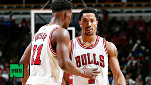 Jimmy Butler Talking To Derrick Rose Wallpaper