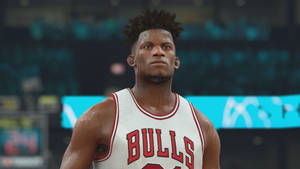 Jimmy Butler White Bulls Game Wallpaper