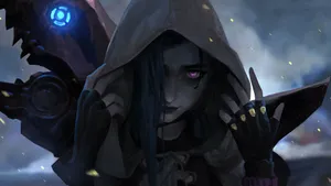 Jinx From Arcane League Of Legends In Iconic Hoodie Wallpaper