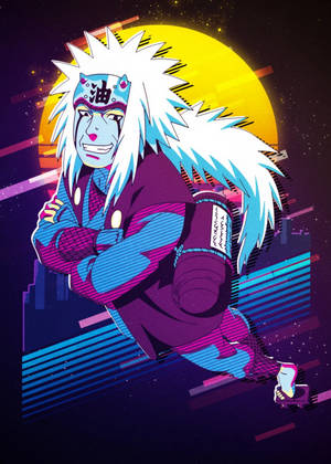 Jiraiya Synthwave Art Wallpaper