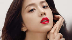 Jisoo Blackpink Red Lips Wallpaper