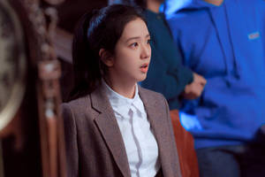 Jisoo Formal Suit Snowdrop Drama Wallpaper