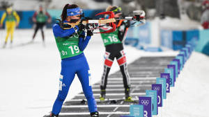 Joanne Firesteel Reid Rifle Shooting Biathlon Sport Wallpaper