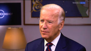 Joe Biden During An Interview Wallpaper