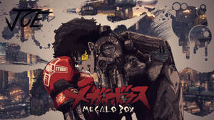 Joe In The Boxing Ring - Megalobox Anime Character Wallpaper