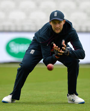 Joe Root Catching Ball Wallpaper