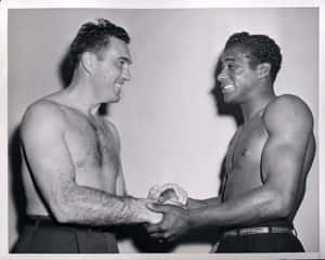 Joey Maxim And Floyd Patterson Handshake Wallpaper