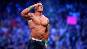 John Cena In Salute Pose Wallpaper