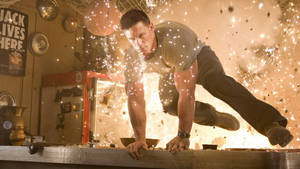 John Cena The Marine Explosion Scene Wallpaper