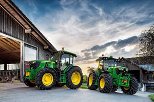 John Deere Tractors Workhorse At The Field Wallpaper