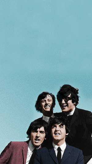 John Lennon With His Band Wallpaper