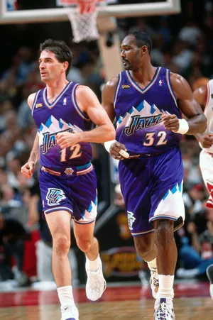 John Stockton Karl Malone Teammates Wallpaper
